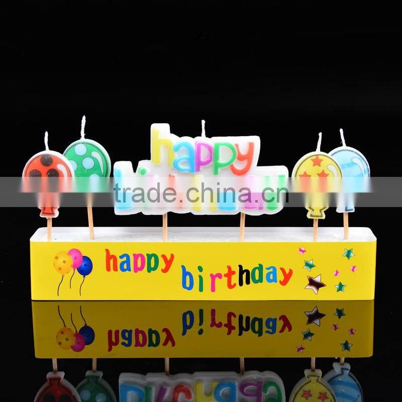 happy birthday, holiday candle, letter candles, bougie, colourful, Colored, a set Send 4 balloons cake candle