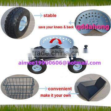 rolling garden seat cart