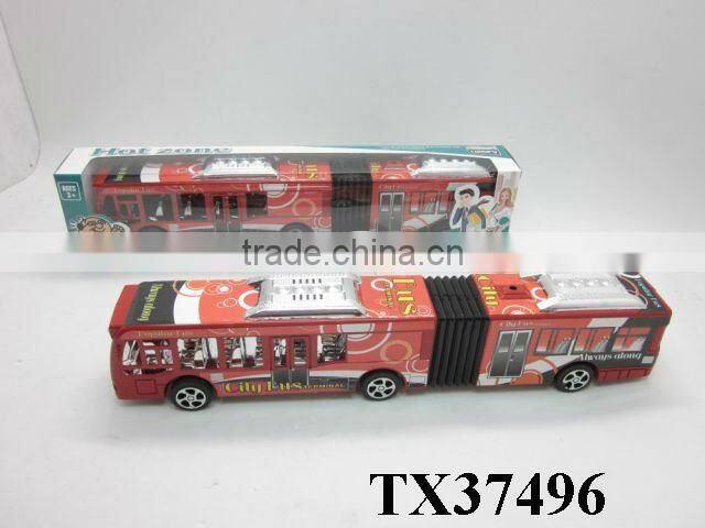 metal toy diecast bus model with light & music