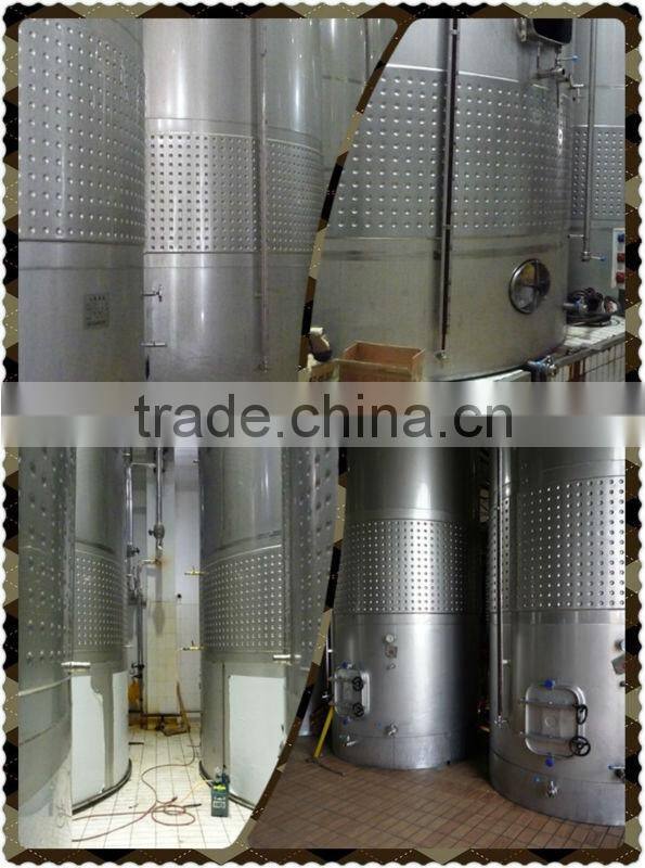 Stainless steel 304 dimple jacket wine fermentation tank/cooling jacket wine tank