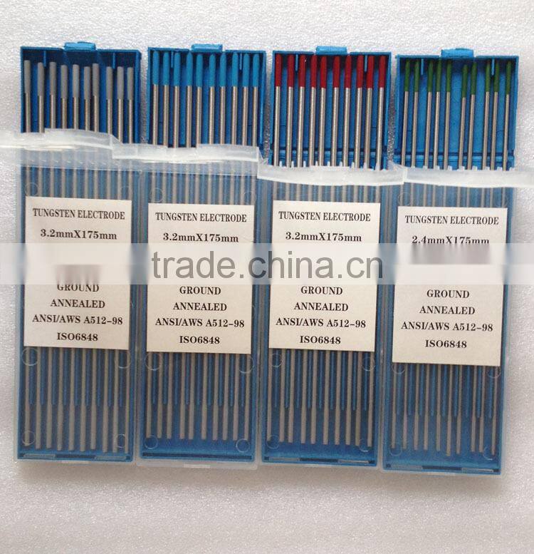 tungsten cerium and tungsten lanthanium electrodes