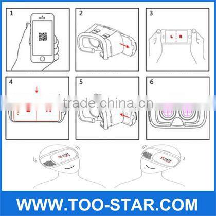 Mobile phone 3d VR glasses High Quality Environmental ABS Plastic 3D Glasses virtual reality