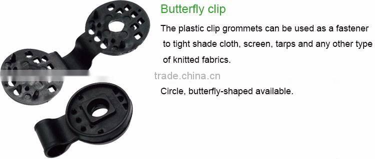 Anti insect net black circle plastic clip