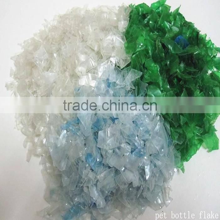 Factory price cold and hot washed clear pet bottle flake plastic scrap