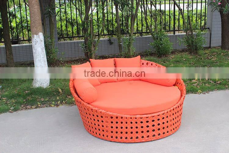 Colorfurl Plastic Rattan Furniture Lying Bed