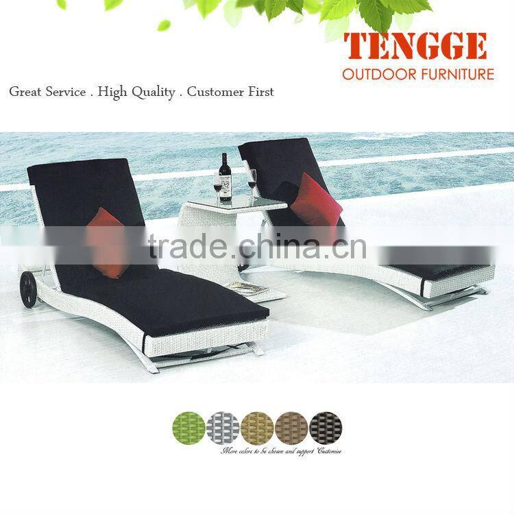 luxury rattan sun lounger