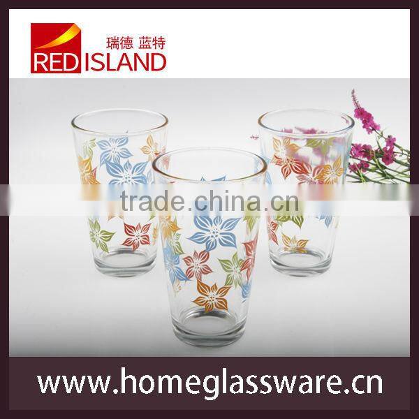 decal logo glass drinkware,glass cup ,juice glass cup