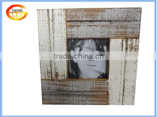 Square wood photo frame for picture