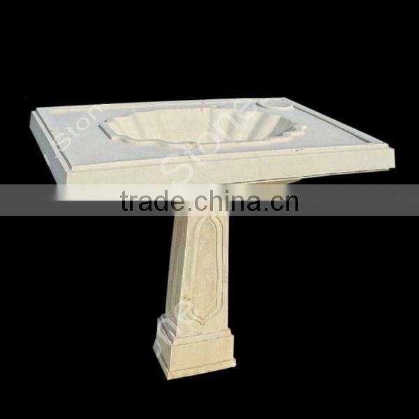 Free Standing Bathroom Marble Wash Basin