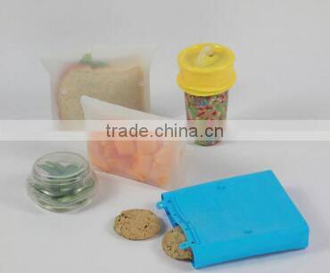 2016 New Design Silicone Reusable Sandwiches or Snacks Bags