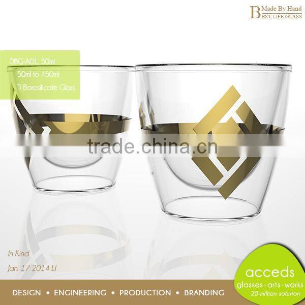 Lower Quantity Customized Handcrafted Nice Glass Coffee Cup