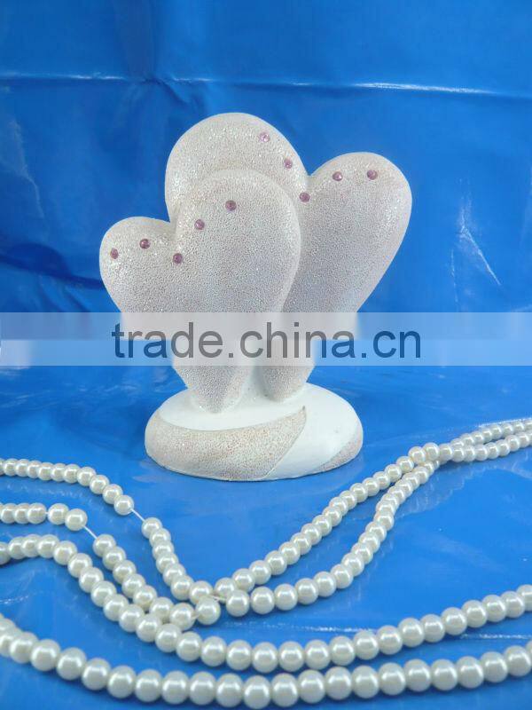 2014 hot selling double heart figurines wedding cake decoration