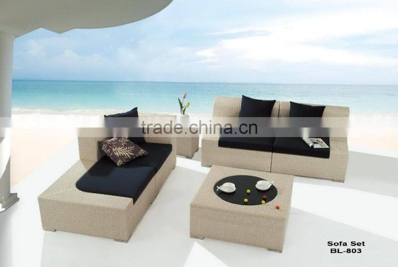 Plastic Rattan Woven Patio Sofa Outdoor Furniture Direct Wholesale