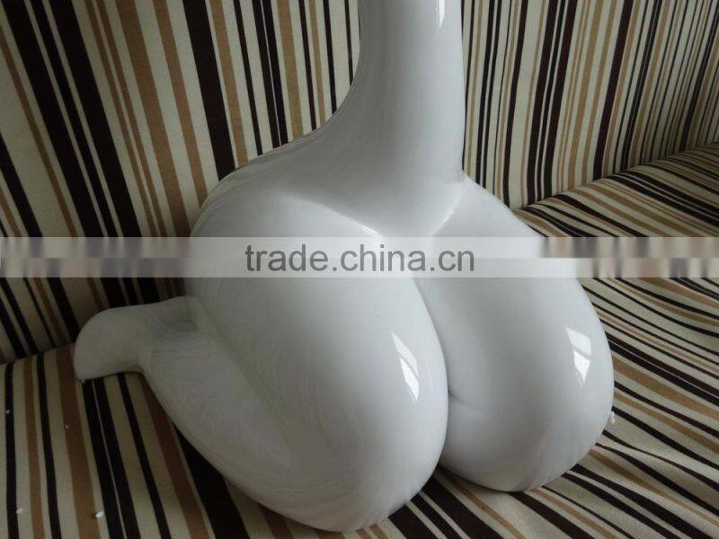 Abstract Modern Style White Fiberglass/Resin Nude Fat Woman