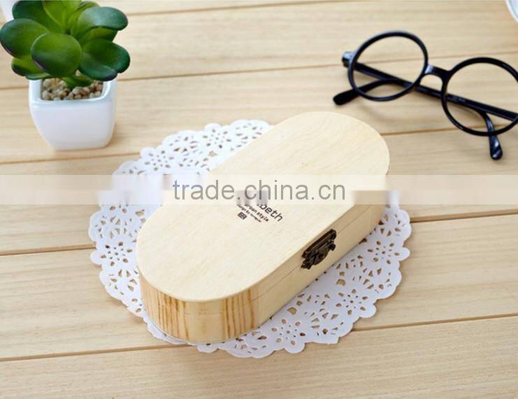 Wood look brown eyeglass case for sunglasses,glasses storage box,handmade box
