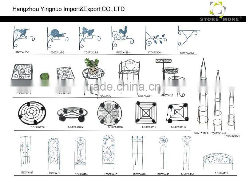 2 Tier Black Metal Plant Stand / Planter Holder