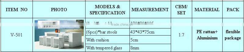 outdoor furniture rattan bar set