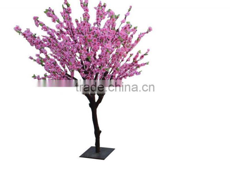 Small artificial peach flower tree for interior decoration