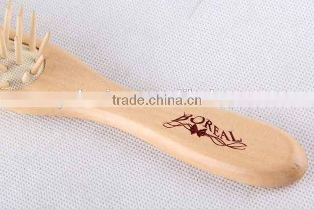 64 holes wooden message/comb hair brush