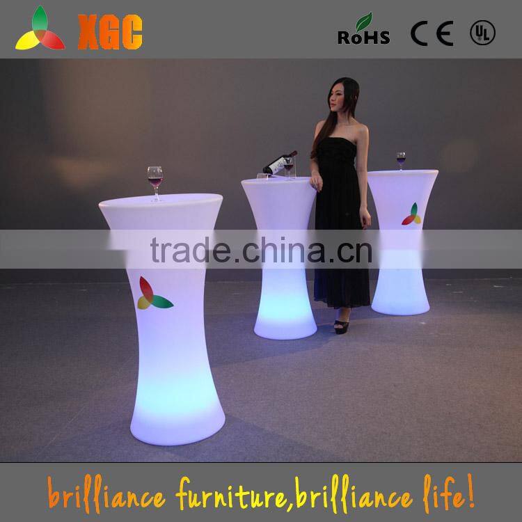Highboy bar counter table with led lighting for events