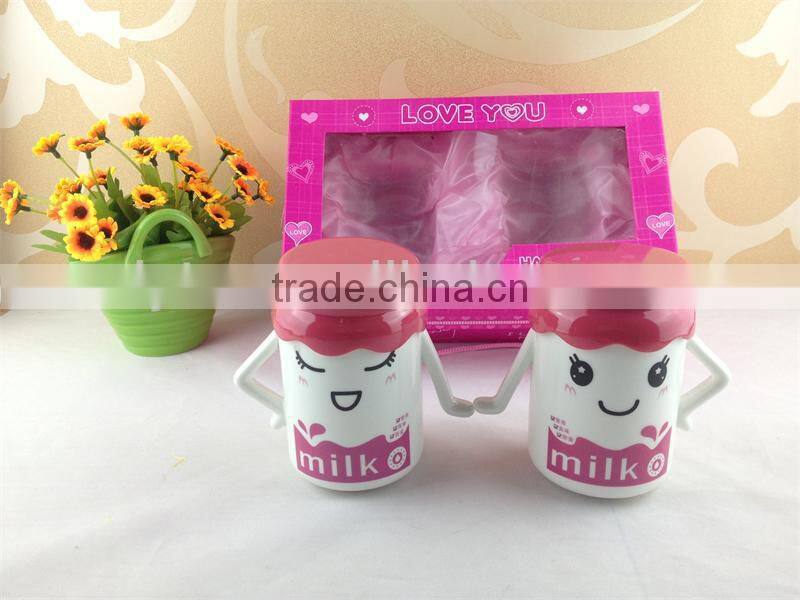 2pcs ceramic couple mugs in gift box