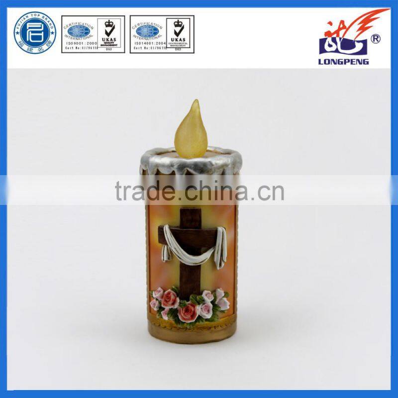 Resin Nativity Set in The Candle Shaped with Led Light