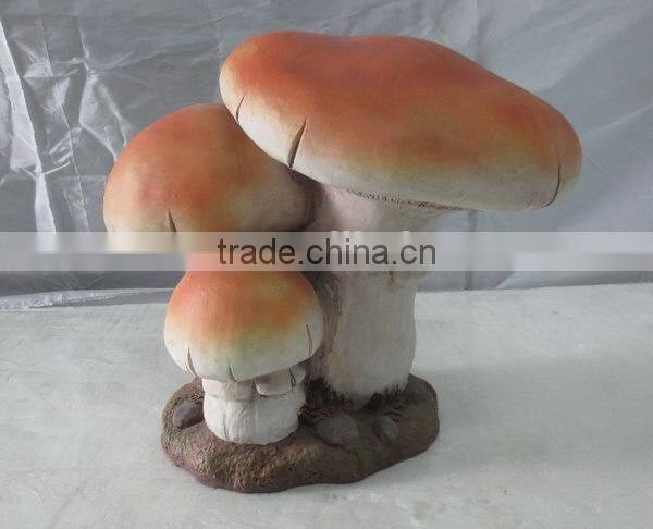 Garden decor fiberglass clay mushroom statue