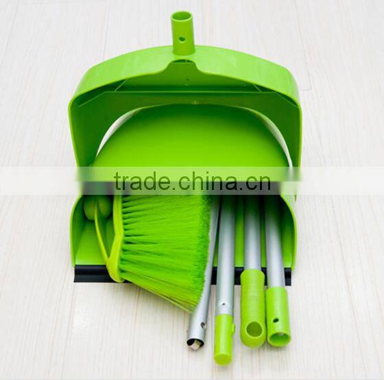 candy colour demountable plastic broom dustpan cleaning sets/long handle windproof dustpan