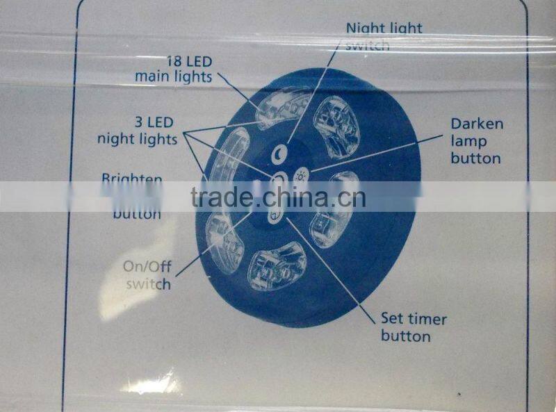 21 LED Camping/Night Light With Timer & Hanging Hook. C0001