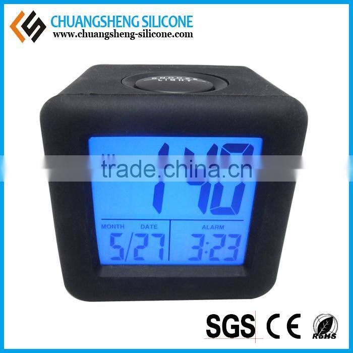 Candy color lovely shape alarm clock, square shaped clock, cube alarm clock