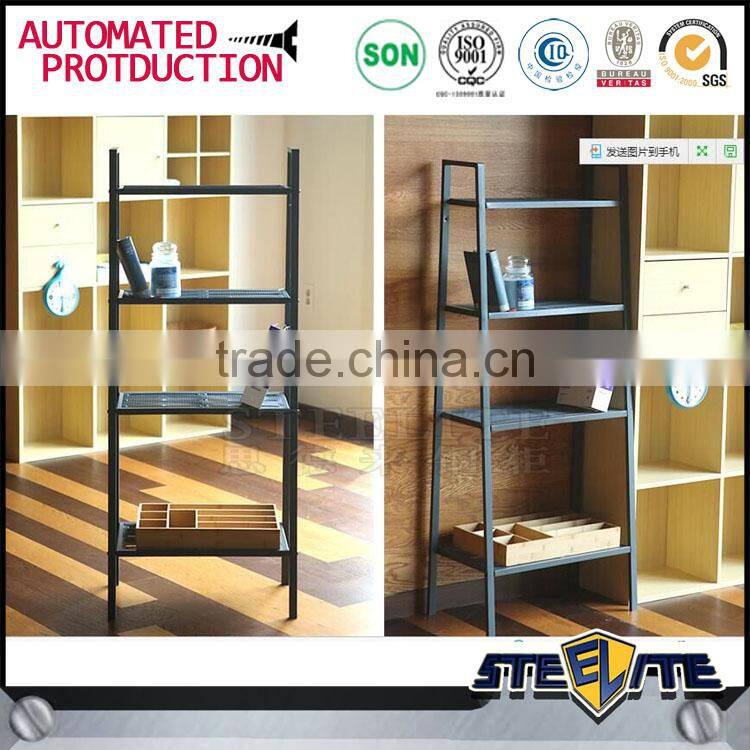 New style metal display rack bookcase with ladder
