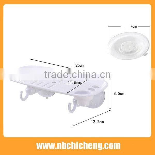 strong suction storage holder plastic wall shelf rack bath accessries rack