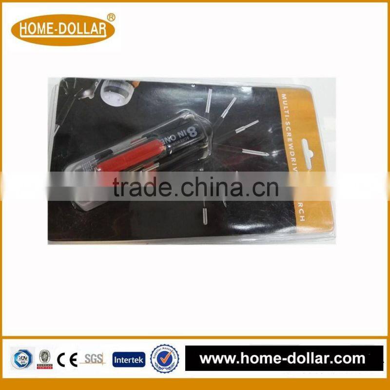 8 IN 1 WITH 2 LED LIGHT HAND TOOL MULTI-SCREWDRIVER TORCH
