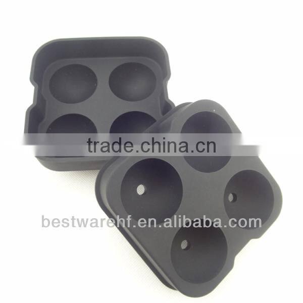 Novelty hot sell silicone ice glass mold on ebay,amazon fda silicone Ice sphere Ball Mold.
