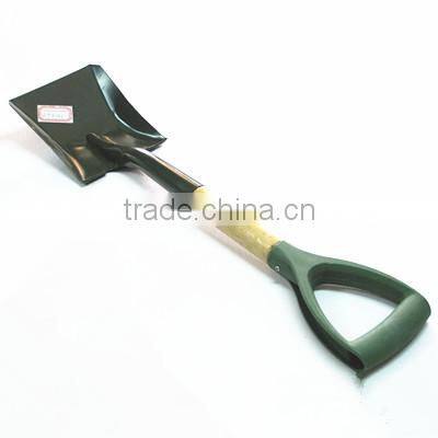Middle east market S518L Wood handle Shovels with steel ring In Guangzhou Supplier