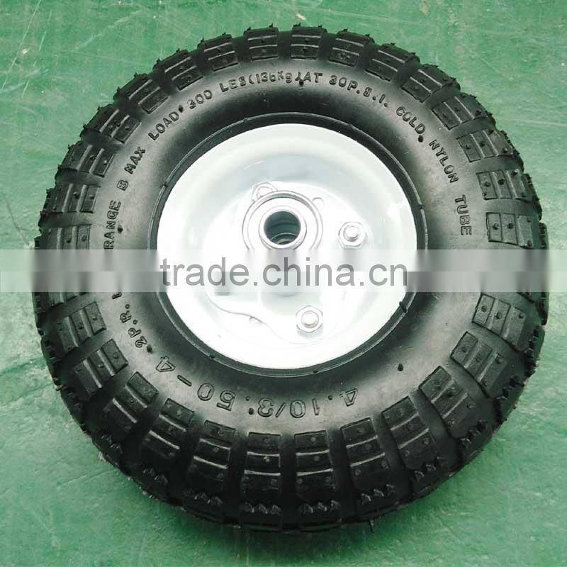 10inch 3.50-4 Metal Rim Air Pneumatic Wheel for Hand Truck