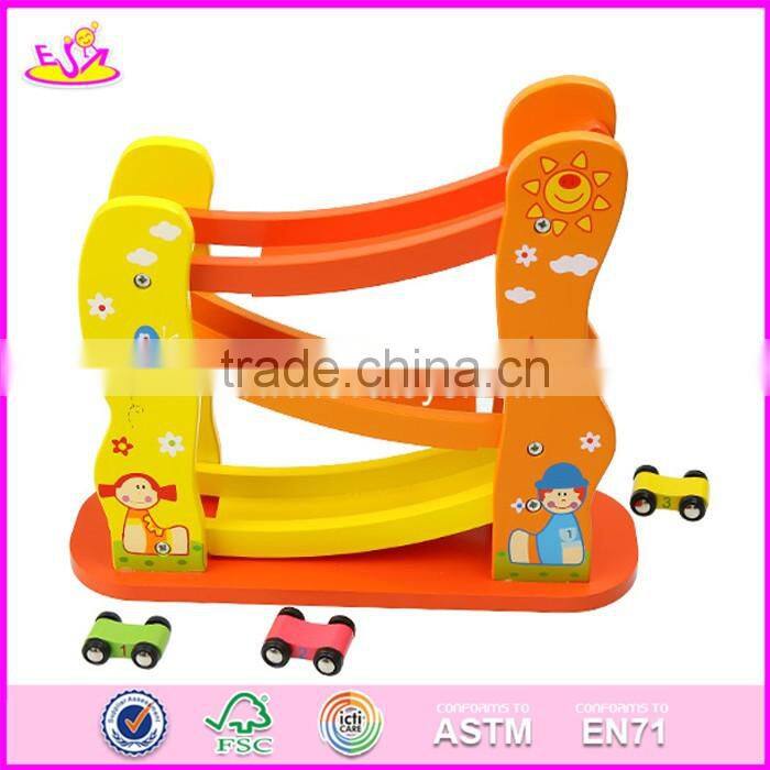 2017 new design 5 levels children funny wooden race car track toy W04E050