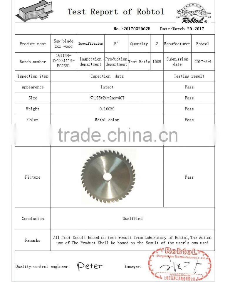 125mm 5" TCT circular saw blade wood miter saw disc MDF hardwood softwood chipboard rip cut cross cutting aluminium Non-Ferrous