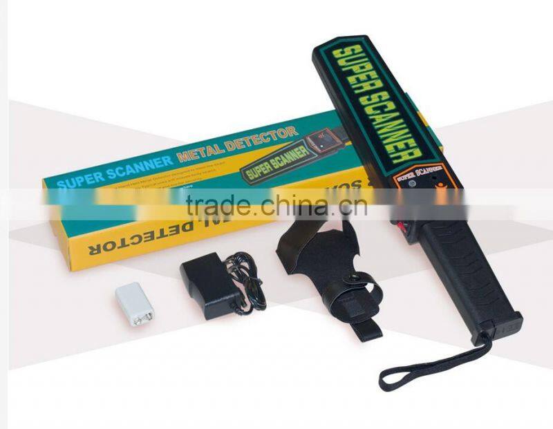 Super Body Scanner Hand Held Metal Detectors / superwand handy detectors with led lights