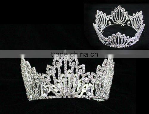 Pageant Jewelry Accessories Big Rhinestone Fashion Women Cheap Tiaras Wholesale