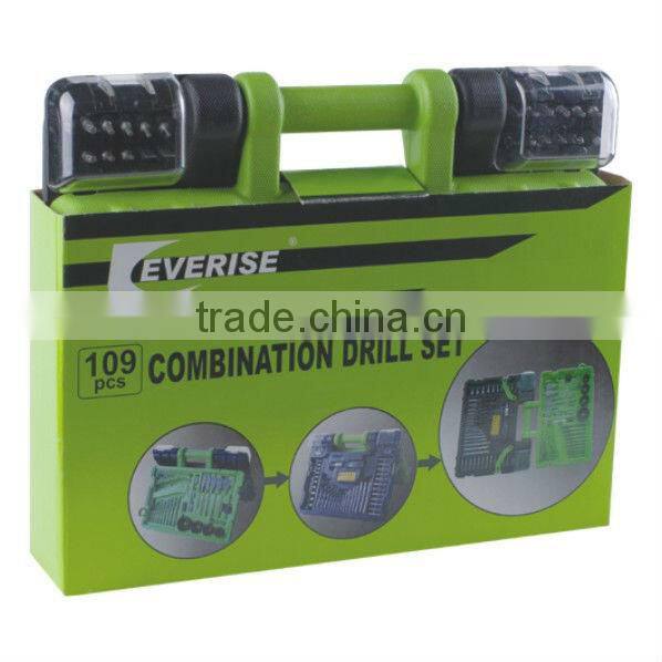 109 piece Fantastic twist drill,masonry drill and wood drill set in BMC