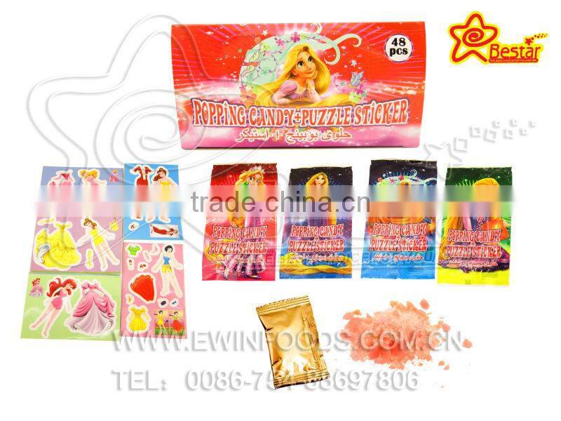 Girl Nail Sticker With Popping Candy