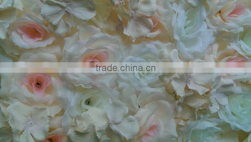 high quality customized 50*50c rose artificial flower wall for wedding decoration stage background decoration
