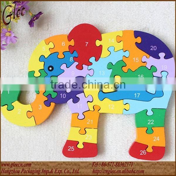 Animal series alphabet wood / EVA educational Puzzle