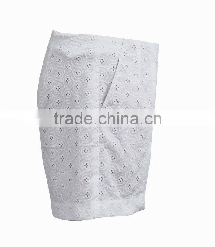 Girls Fashion china direct factory White Crochet Shorts