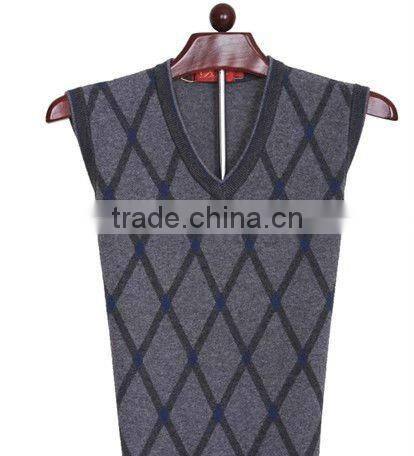 fashion mens cashmere vest/ good quality cashmere sleeveless