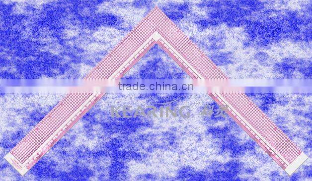 Kearing Flexible L Shaped Ruler 12'' / 26 cm Clear Plastic Garment Design Ruler for Sew Area #5812