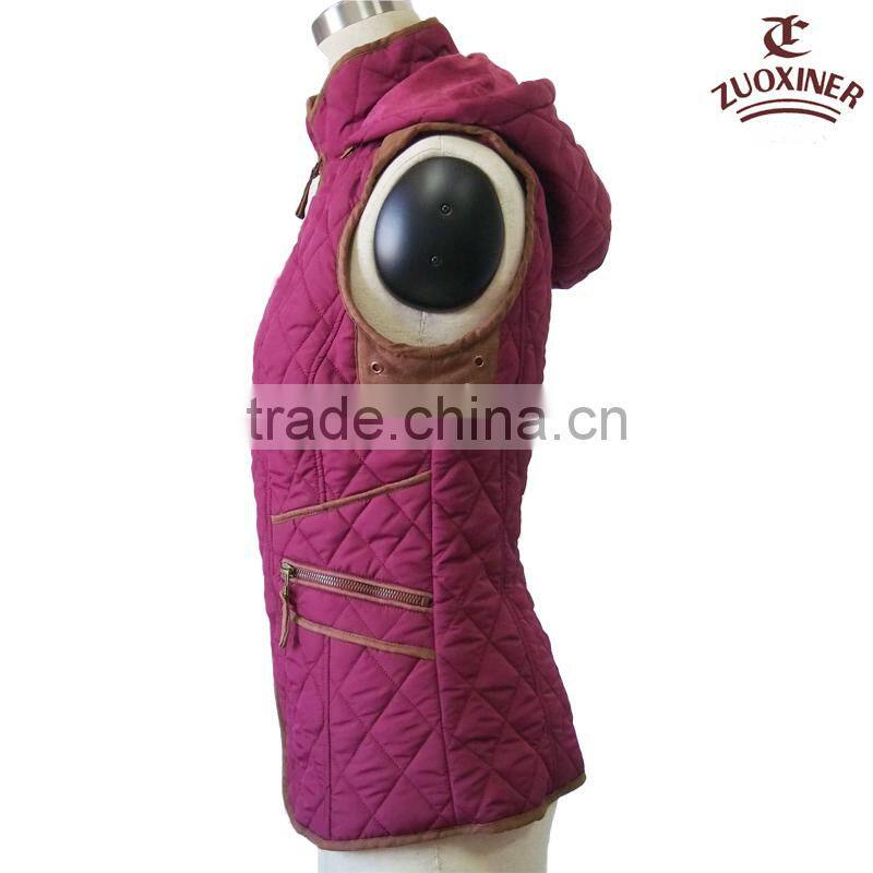 2014 women down padding quilted cotton bomber jackets