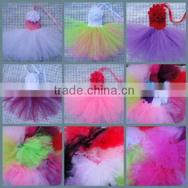 factory directly handmade sleeveless chiffon tutu shirt for babies