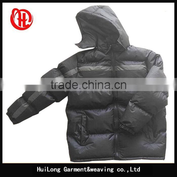 outdoor coats padding jackets with hood men winter padded snowker PVC jackets